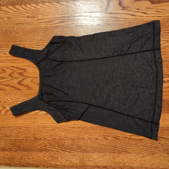 Dark grey tank with black ruffle detail - Picture 3 of 3